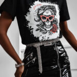 T-shirt bawełniany Madam Rock Gang czarny