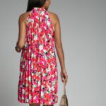 Sukienka plisowana Euforia w kwiaty kolorowa