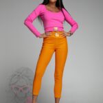 Bluzka prążkowana Items fuksja