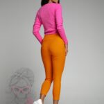 Bluzka prążkowana Items fuksja