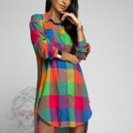 Koszula oversize w kratę Tutti kolorowa