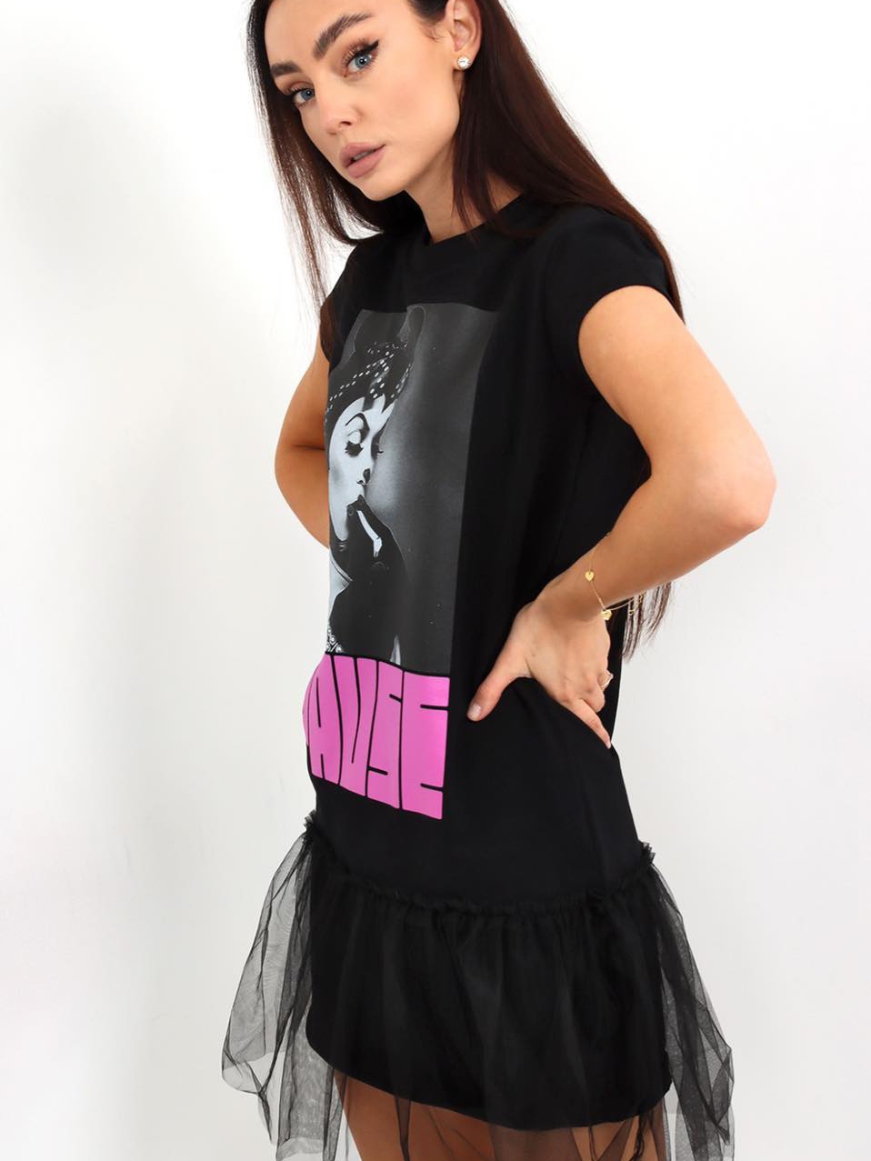 Sukienka z tiulem Naughty Mouse czarna