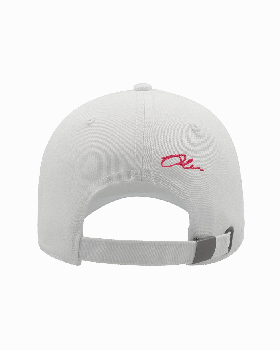 Czapka z daszkiem O'la Voga Ripped Cup biała vs neon róż