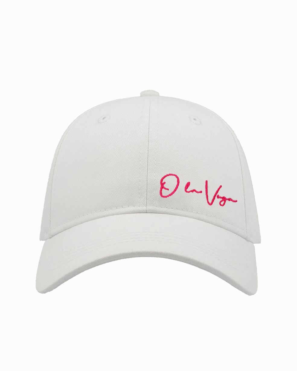 Czapka z daszkiem O'la Voga Basic Cup biała vs neon róż