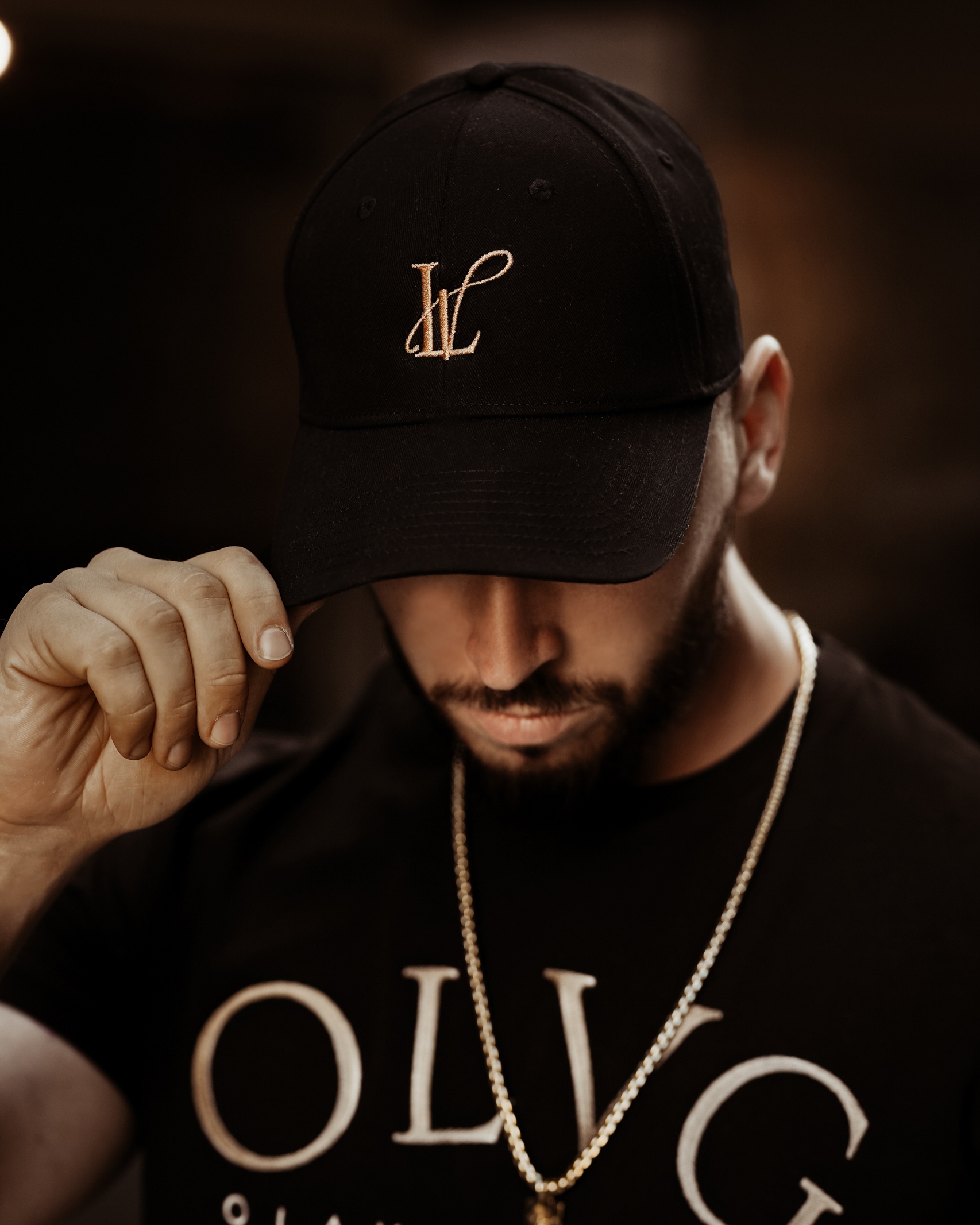 Czapka z daszkiem O'la Voga Basic Cup Lv czarna vs gold