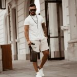 T-shirt męski bawełniany O'la Voga Arms biały