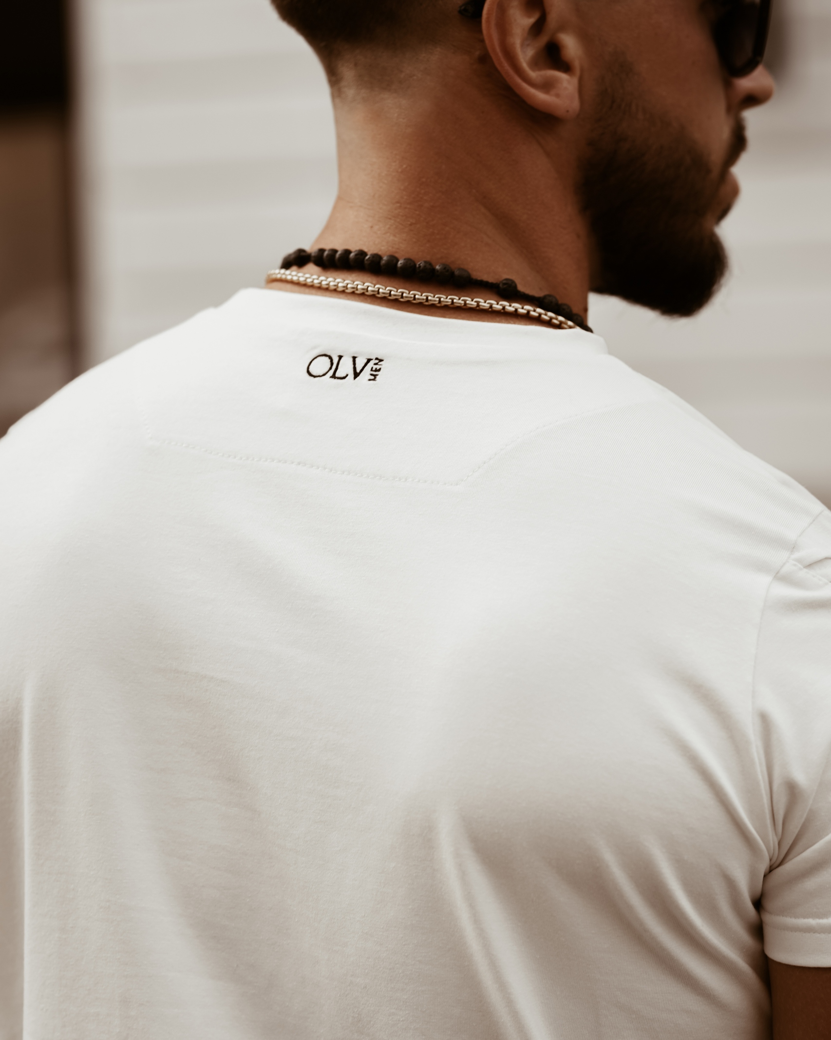 T-shirt męski bawełniany O'la Voga Arms biały