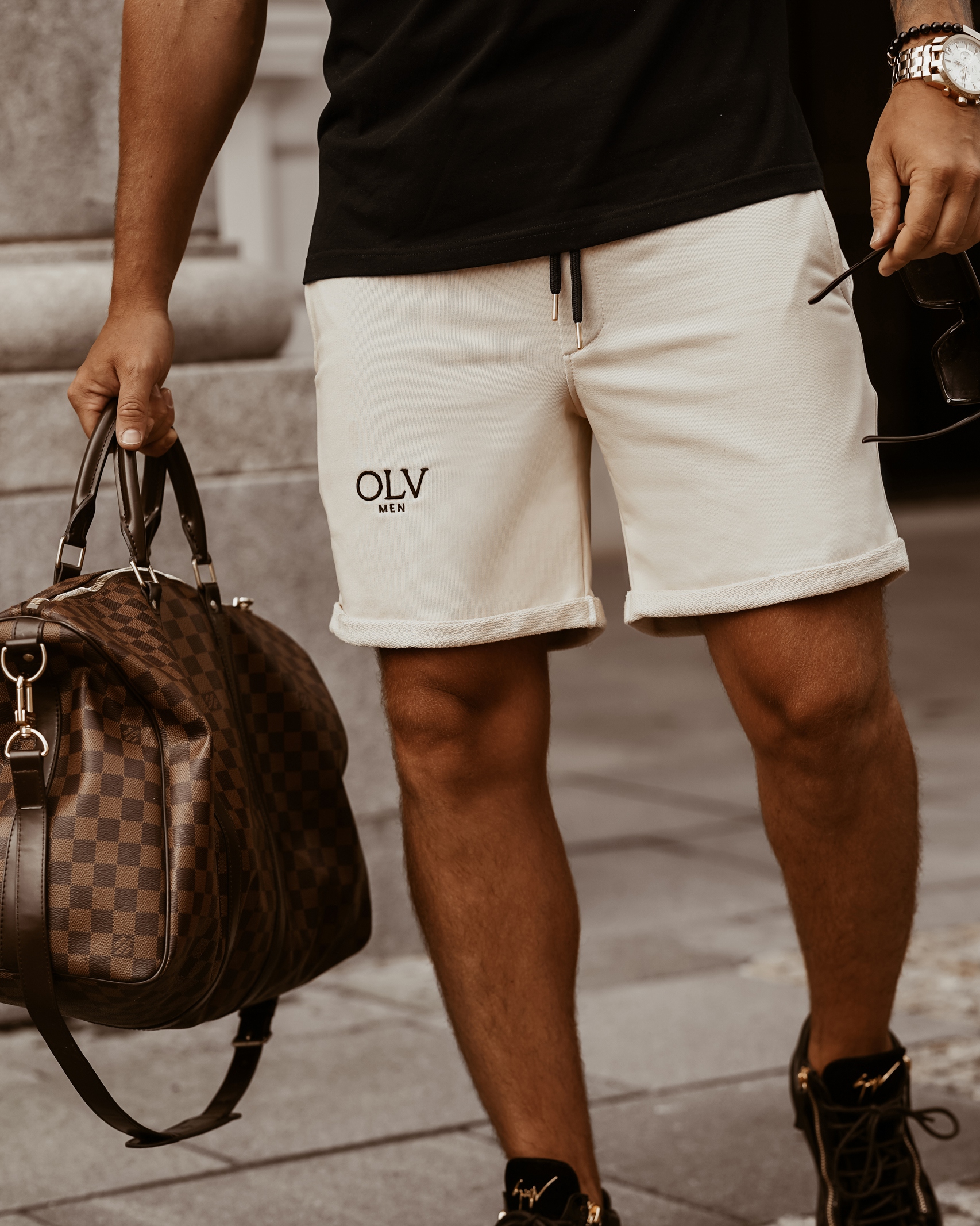 Spodenki męskie Olv Shorts Ola Voga beżowe