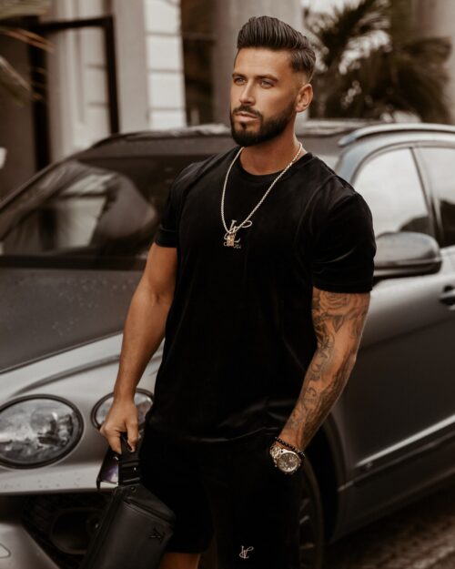 Komplet welurowy męski Deep Colors Ola Voga czarny