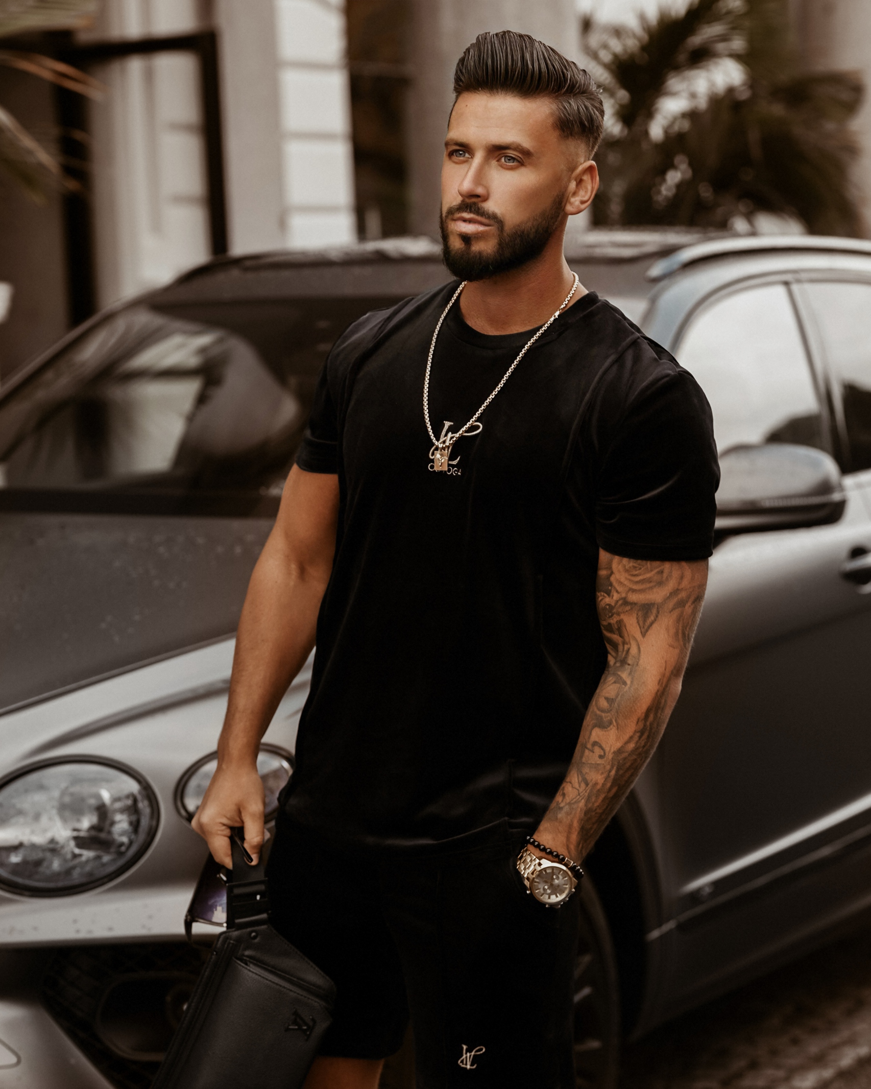 Komplet welurowy męski Deep Colors Ola Voga czarny