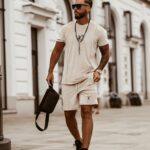 Komplet welurowy męski Deep Colors Ola Voga beżowy