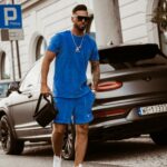 Komplet welurowy męski Deep Colors Ola Voga chabrowy