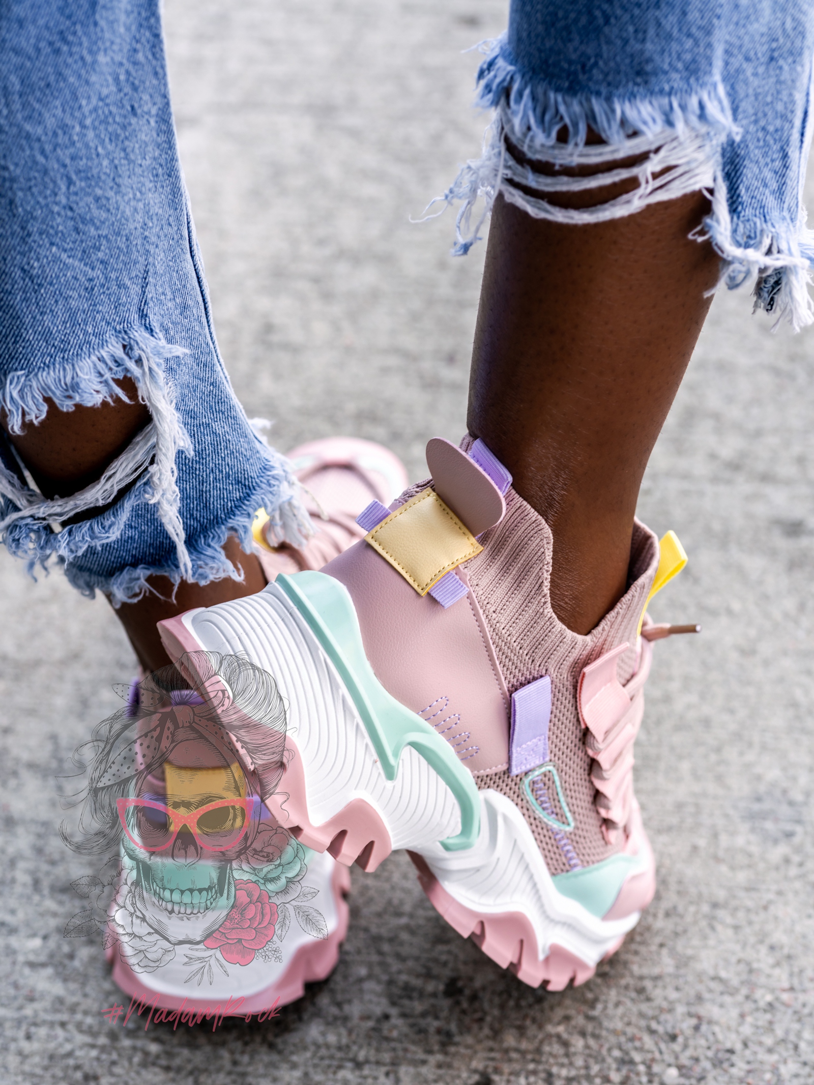 Buty sportowe Madam Runns III pudrowe