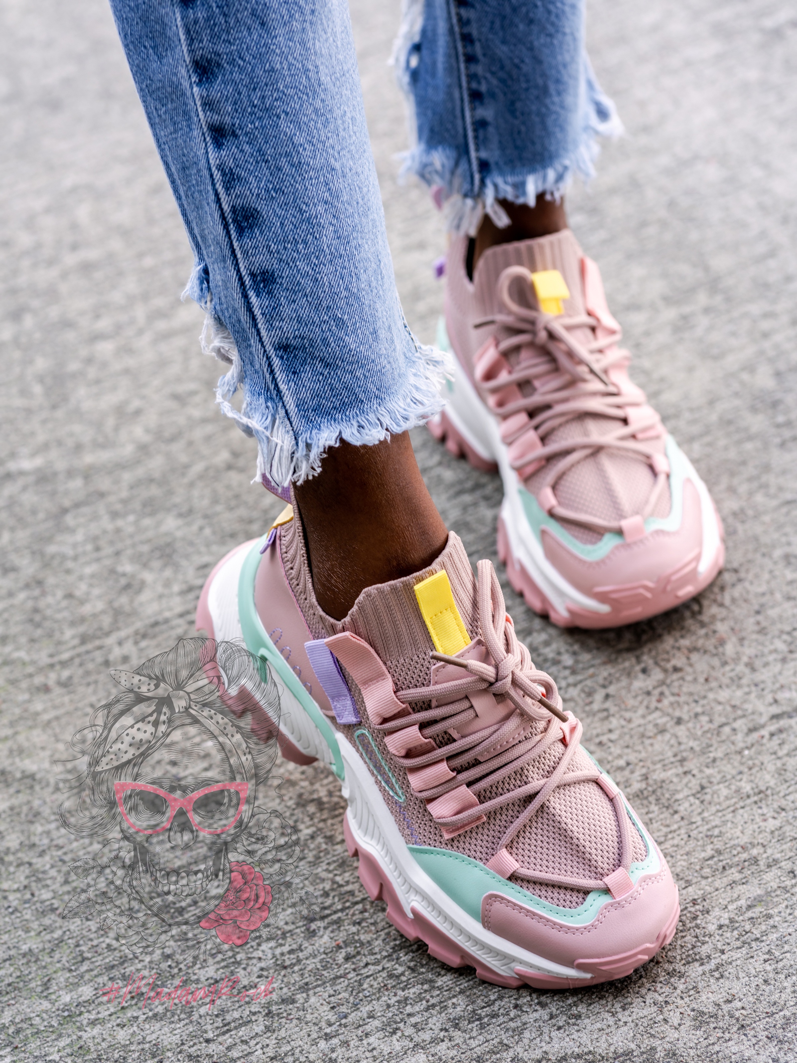 Buty sportowe Madam Runns III pudrowe