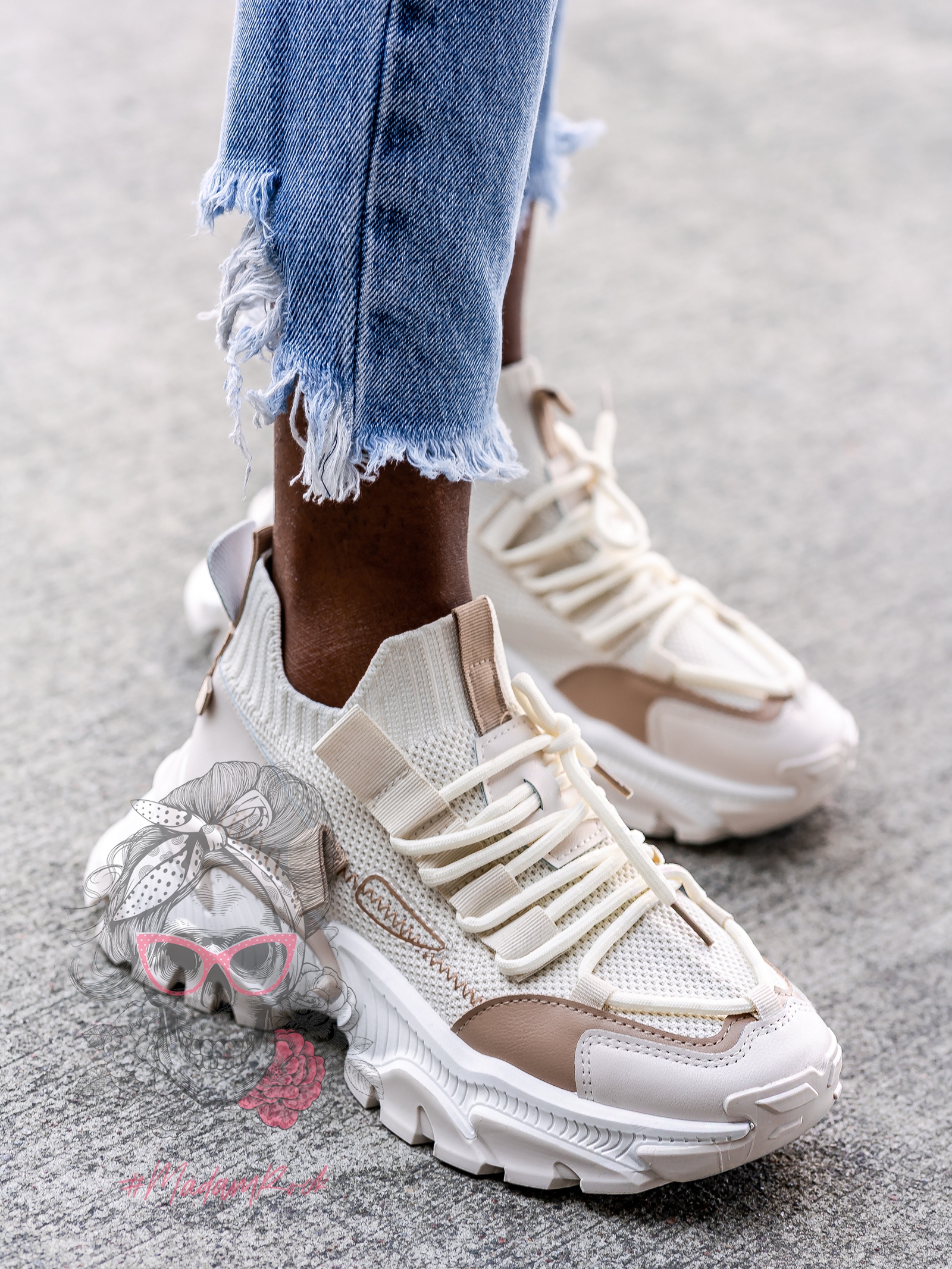 Buty sportowe Madam Runns III beżowe