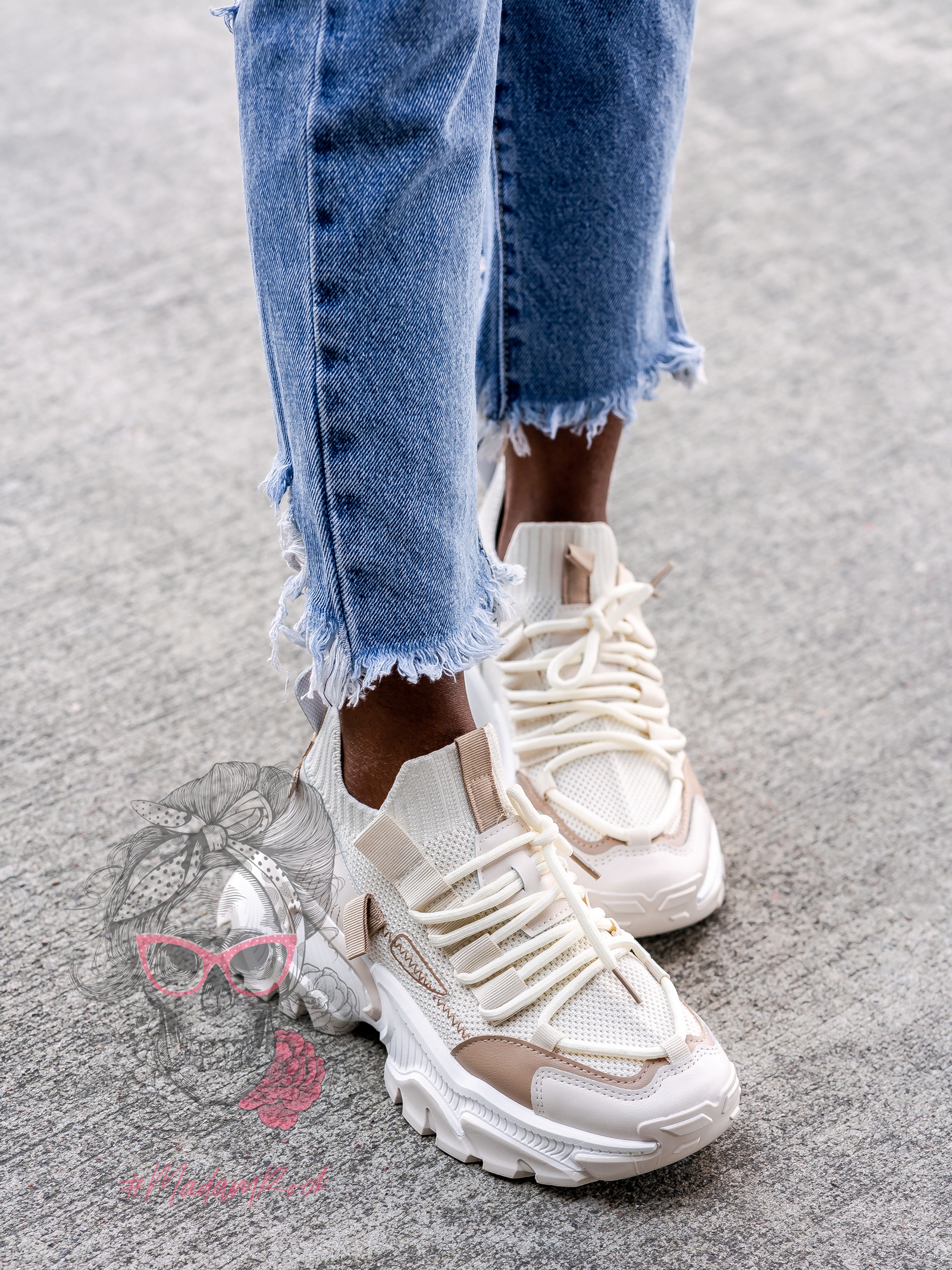 Buty sportowe Madam Runns III beżowe