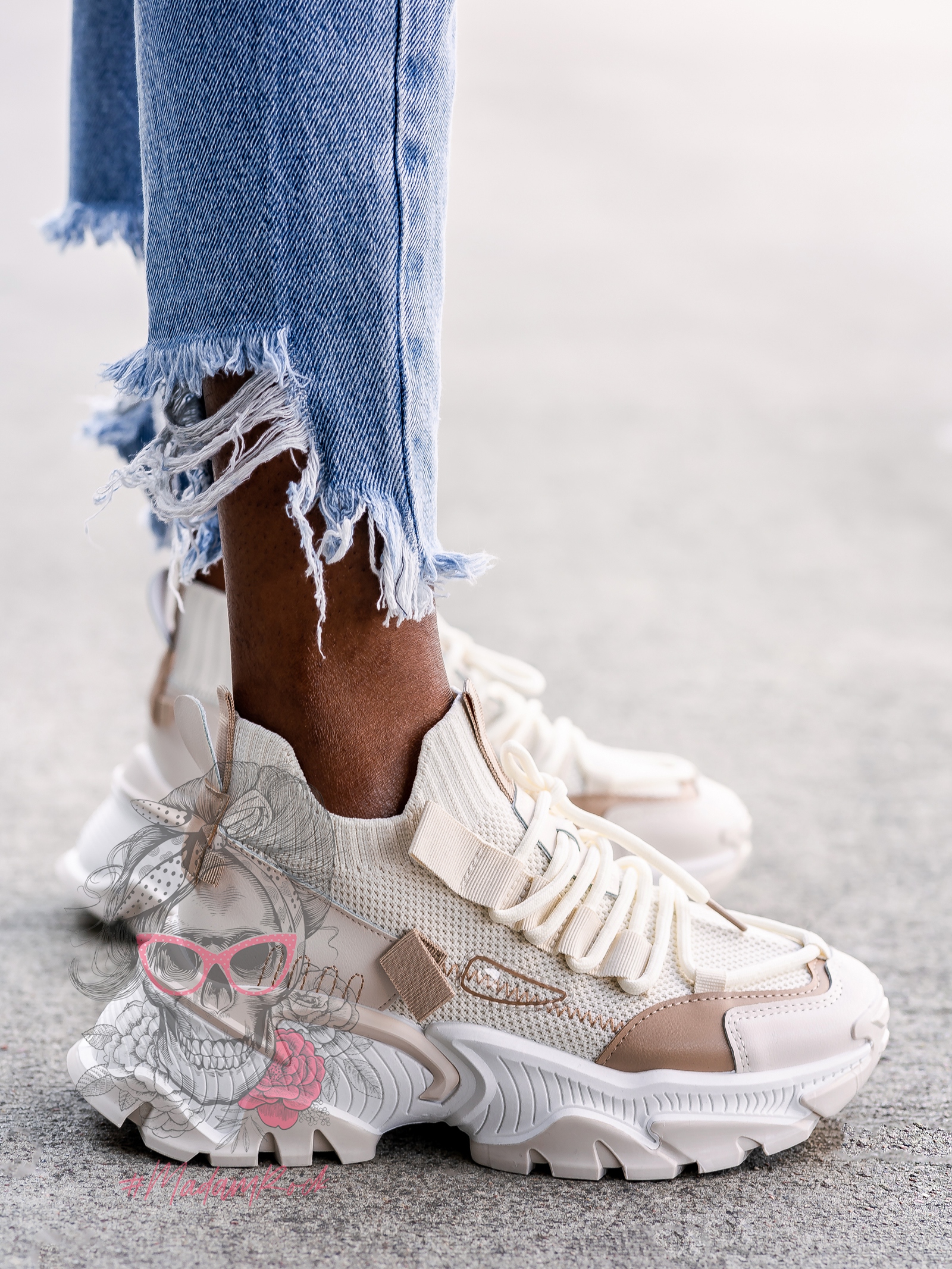 Buty sportowe Madam Runns III beżowe