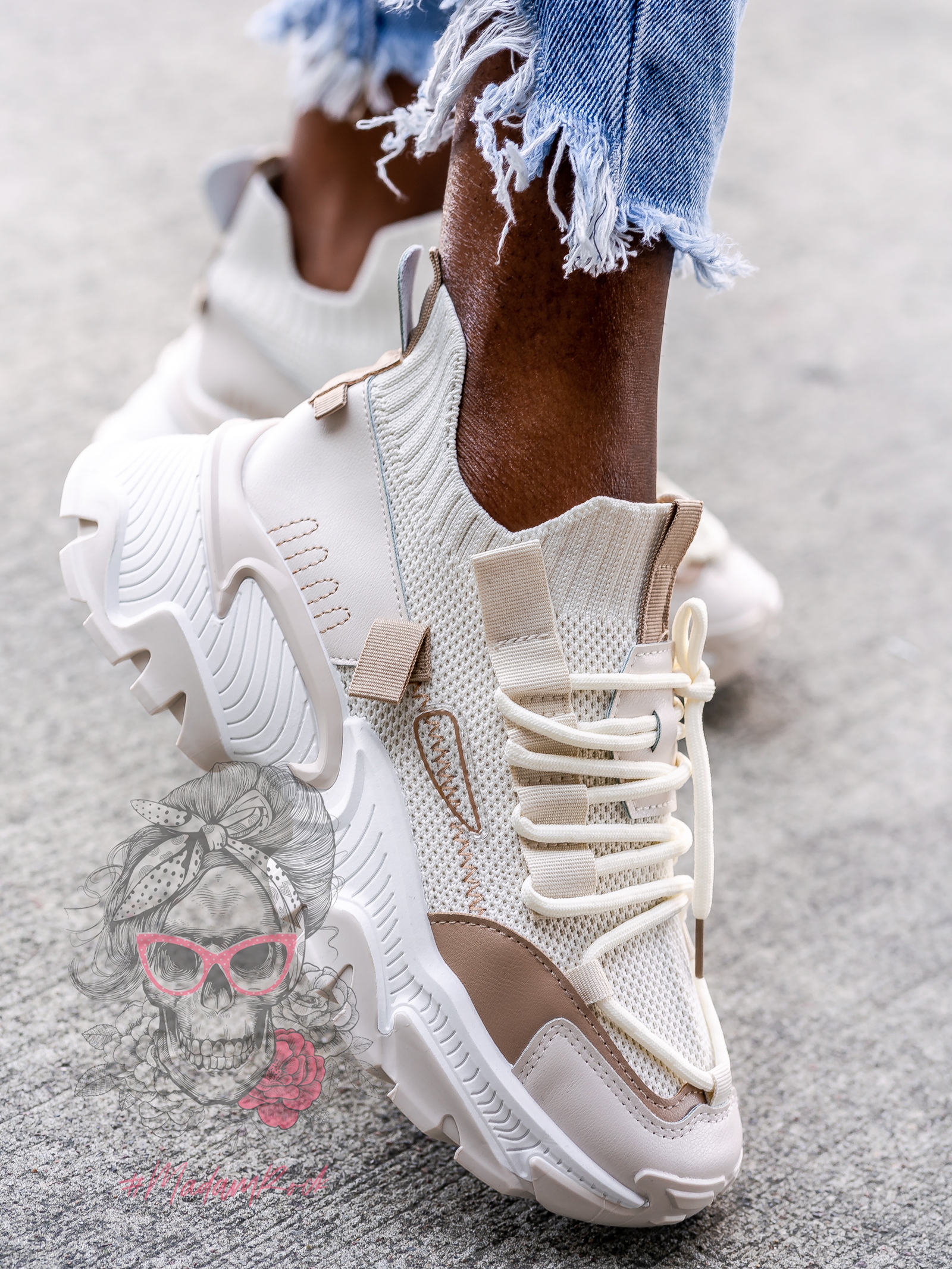 Buty sportowe Madam Runns III beżowe