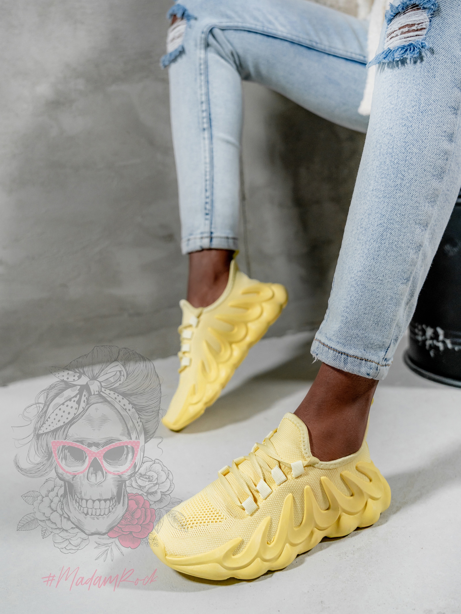Buty sportowe Madam Despertar żółte