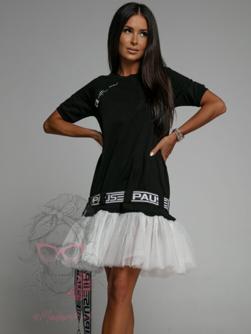 Sukienka z tiulem Pause czarna