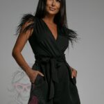 Spodenki z wysokim stanem Arte czarne