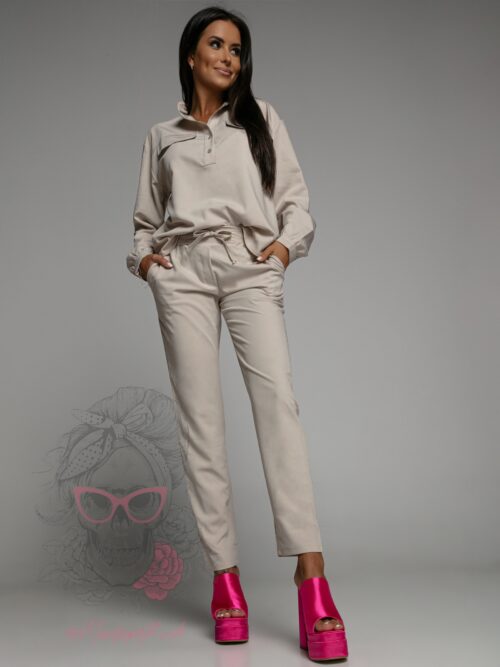 Komplet casualowy Marvis beżowy