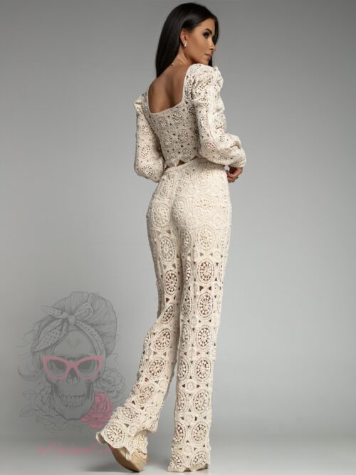 Bluzka ażurowa Maiestas Chic beżowa