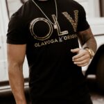 T-shirt męski Gold & Black O'la Voga czarny