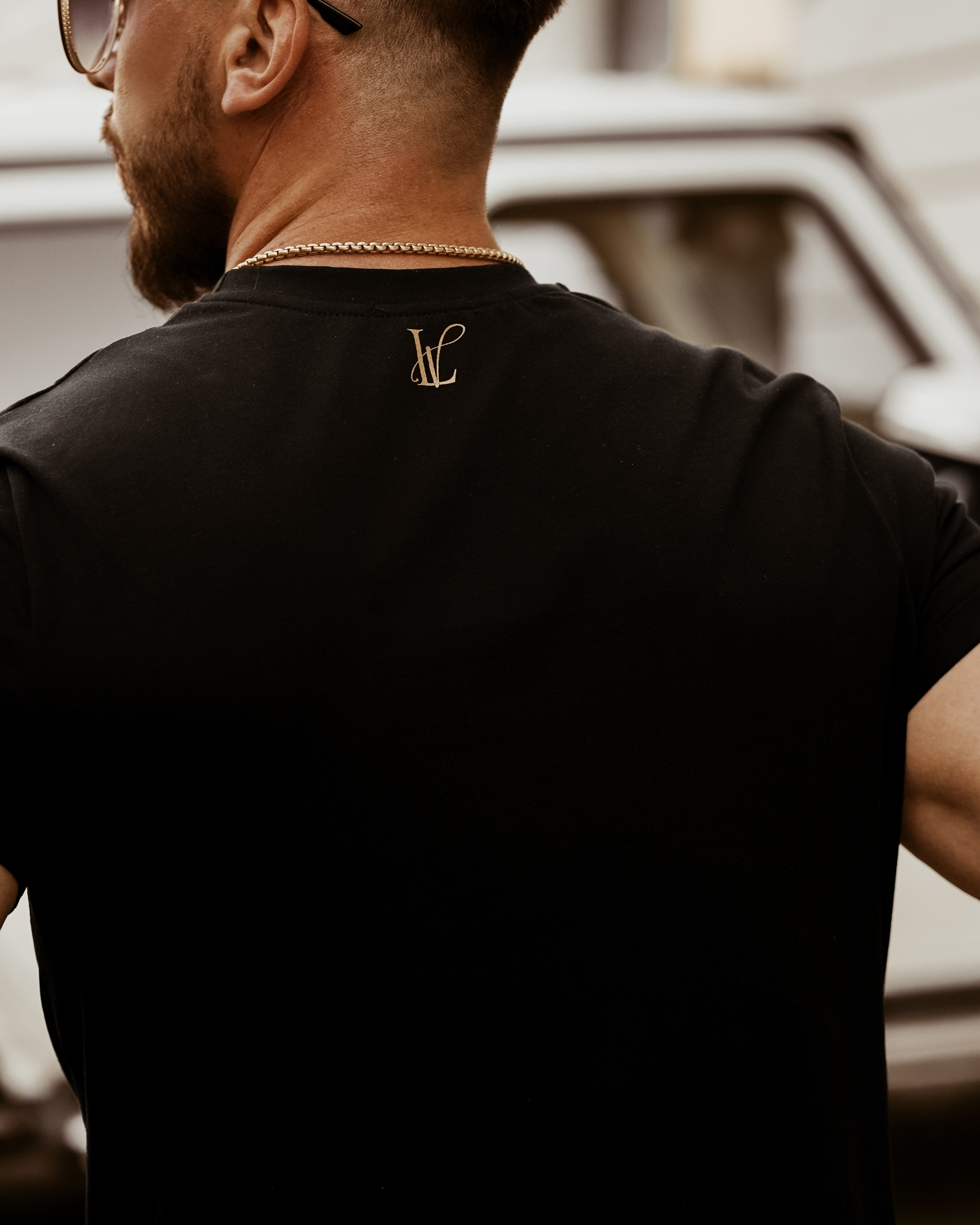 T-shirt męski Gold & Black O'la Voga czarny