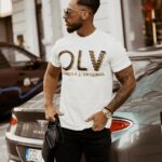 T-shirt męski Gold & Black O'la Voga biały