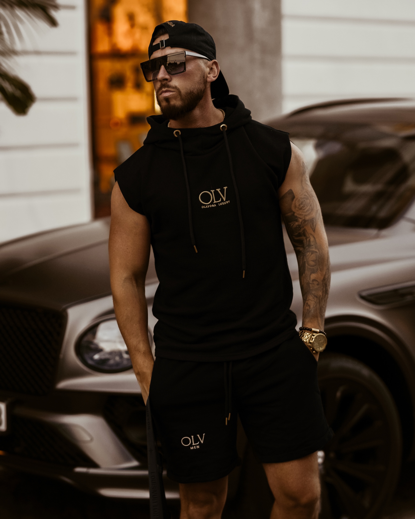 Komplet męski bawełniany OLV Set Man Ola Voga czarny