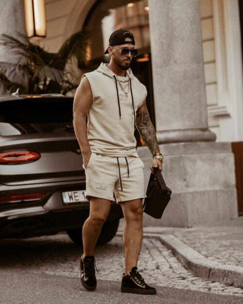 Komplet męski bawełniany OLV Set Man Ola Voga beżowy