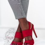 Sandały szpilki Madam Venezi czerwone