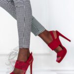 Sandały szpilki Madam Venezi czerwone