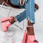 Sandały na platformie Madam Multitude morelowe