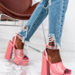 Sandały na platformie Madam Multitude morelowe