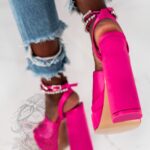 Sandały na platformie Madam Multitude fuksja