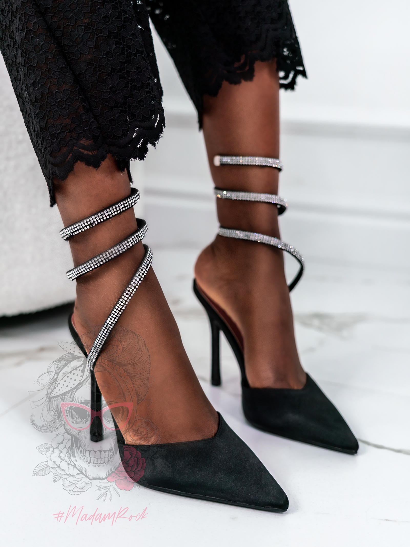 Czółenka szpilki Madam Coil czarne Czółenka szpilki Madam Coil czarne