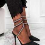 Czółenka szpilki Madam Coil czarne