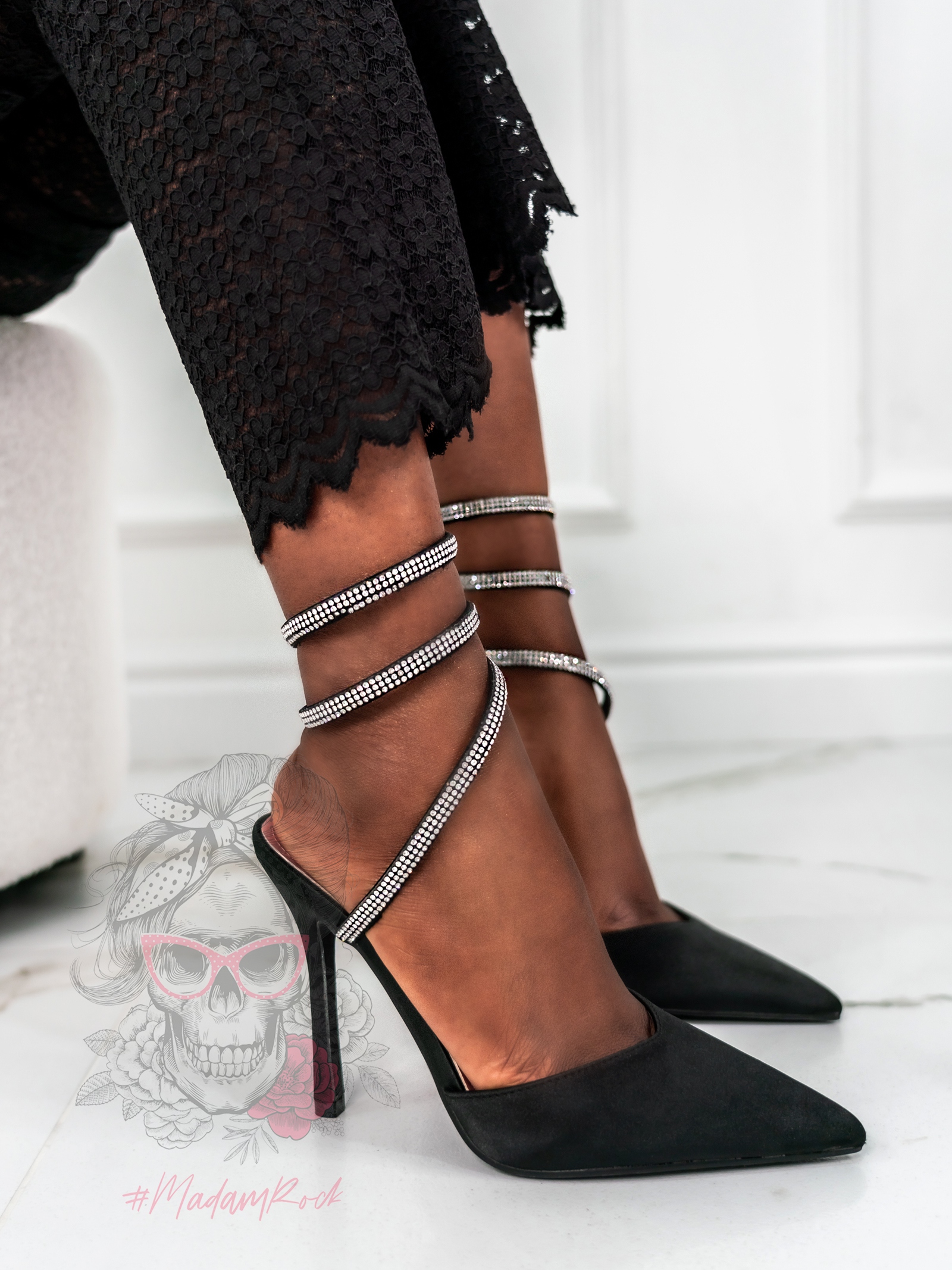 Czółenka szpilki Madam Coil czarne Czółenka szpilki Madam Coil czarne