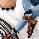 Sandały wiązane Madam Cosiness czarne