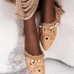 Klapki boho Madam Olender beżowe