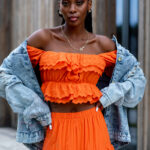 Kurtka oversize Sequin Spring niebieska