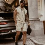 Komplet męski bawełniany OLV Set Man Ola Voga beżowy