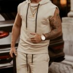 Komplet męski bawełniany OLV Set Man Ola Voga beżowy