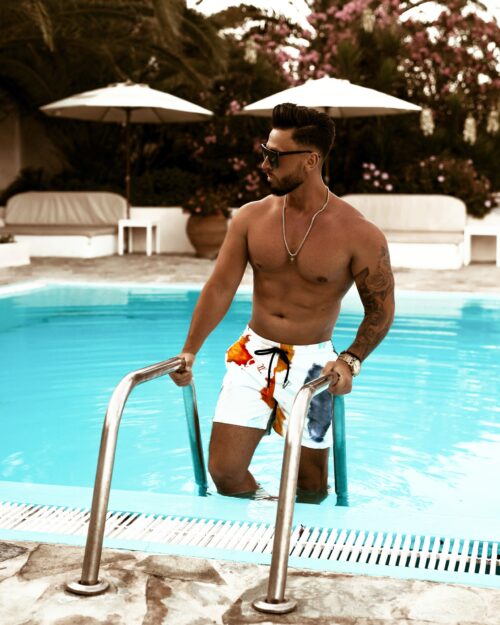 Spodenki kąpielowe męskie Paint Ola Voga białe