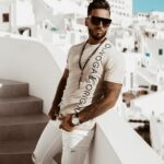 T-shirt męski Ola Voga LV Original beżowy