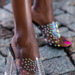 Klapki transparentne Madam Horizon czarne