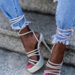 Sandały z cyrkoniami Madam LasVegas srebrne