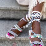 Sandały wiązane Madam DelMar białe